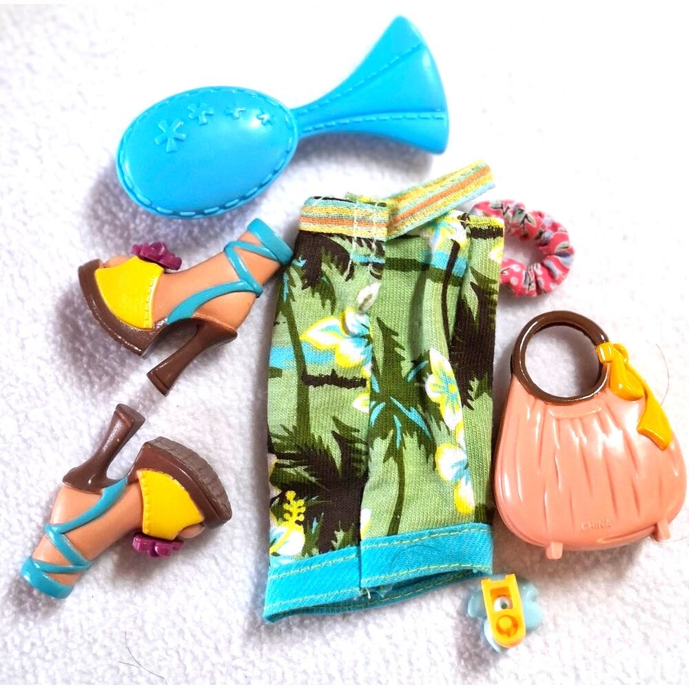 My Scene Jammin' in Jamaica Barbie Clothes Accessories Lot Skirt Shoes Purse - Picture 2 of 6